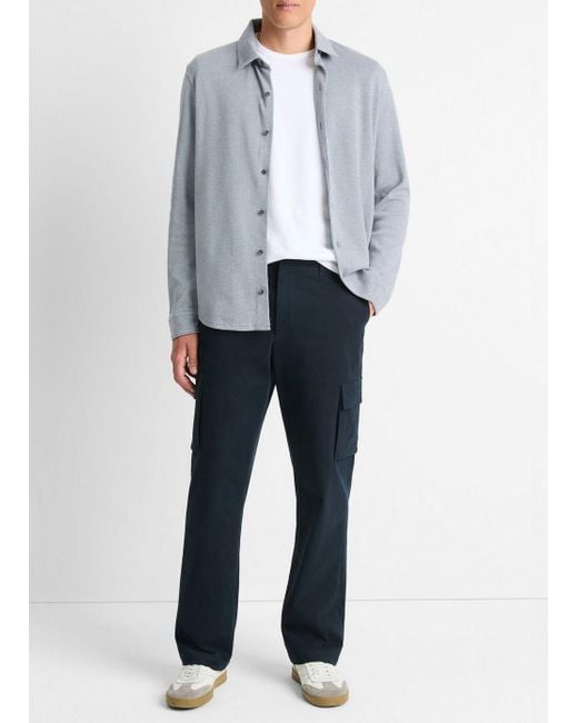 Vince Gray Birdseye Pima Cotton Button-Down Shirt for men