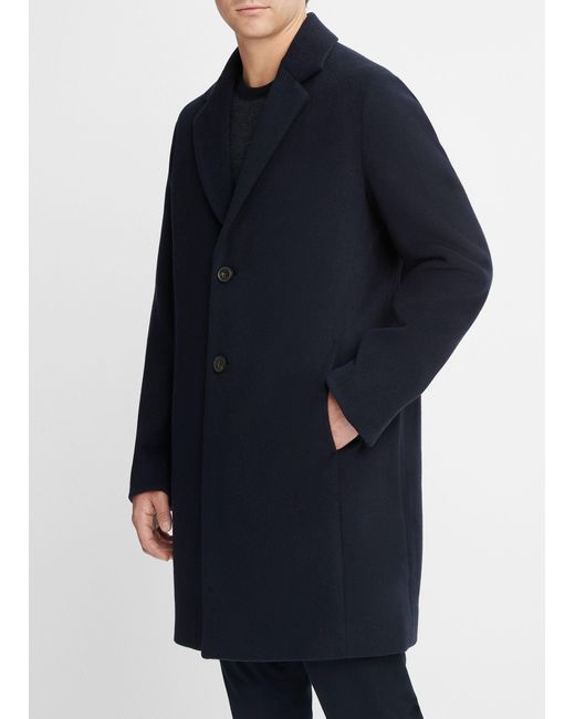 Vince Classic Wool-blend Coat, Blue, Size Xxl for men