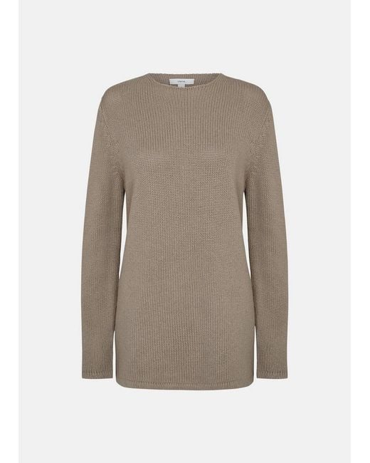Vince Natural Clean Wool-Cashmere Tunic Sweater