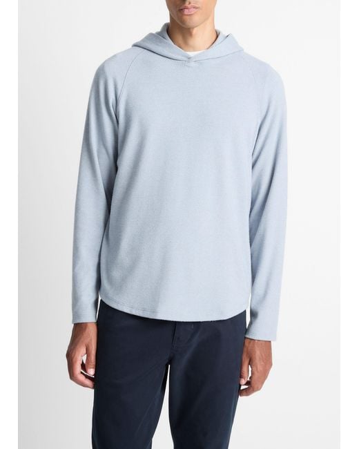 Vince Blue Broken Twill Pullover Hoodie for men