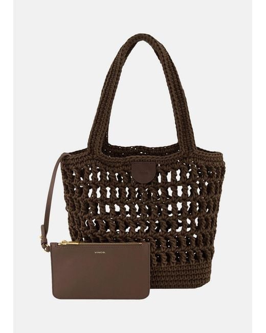 Vince Multicolor Barcelona Cotton Crochet Small Tote