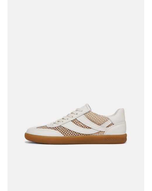 Vince White Oasis Netting & Leather Sneaker