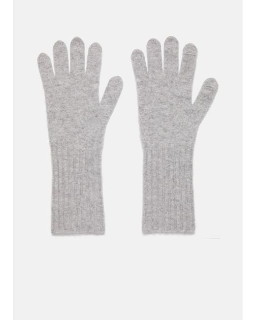 Vince White Plush Cashmere Gloves