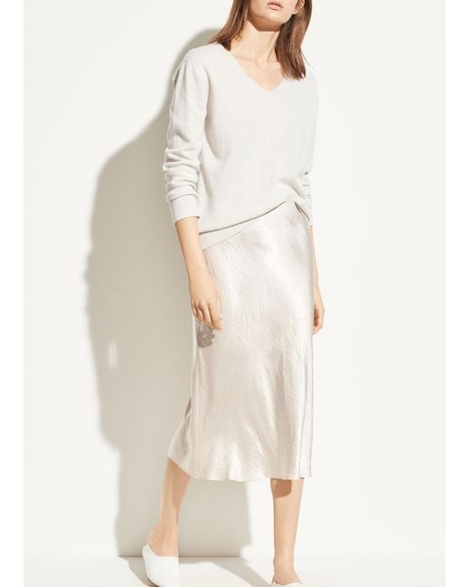 vince satin slip skirt
