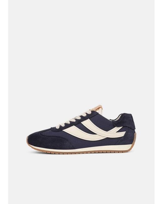 Vince Blue Oasis Suede & Leather Runner Sneaker