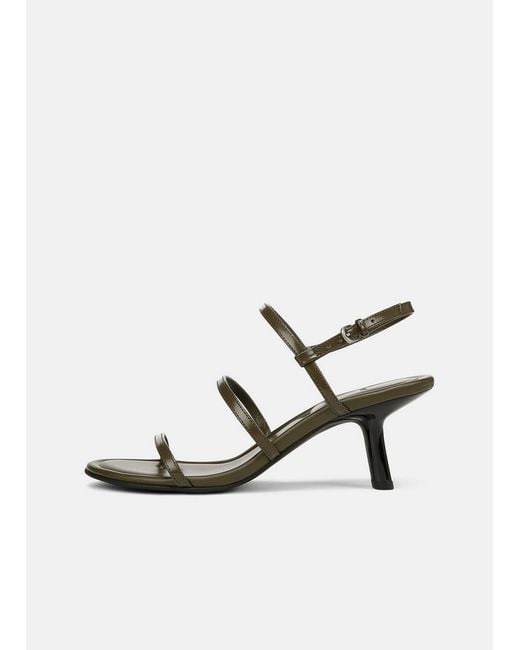 Vince White Josie Leather Strappy Heeled Sandal