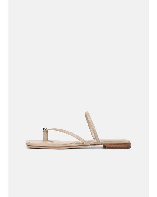 Vince White Polli Leather Toe-Ring Sandal