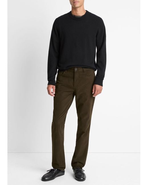 Vince Black Dylan Slim 5-Pocket Peached Stretch-Cotton Pant for men