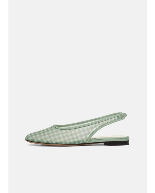Vince Multicolor Daphne Gingham Slingback Flat
