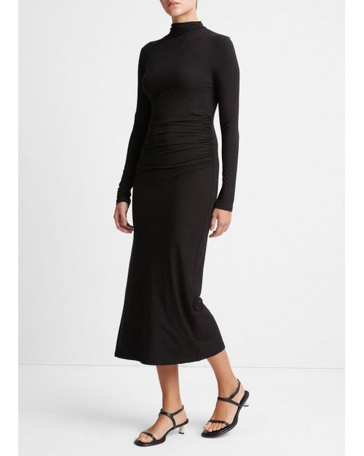 Ruched clearance turtleneck dress