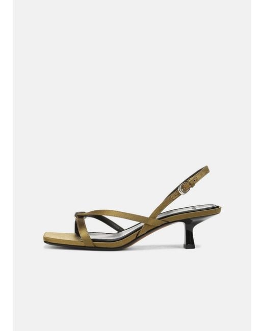 Vince White Tali Satin Slingback Sandal