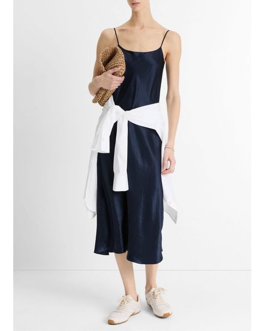 Vince Blue Slip Midi Dress