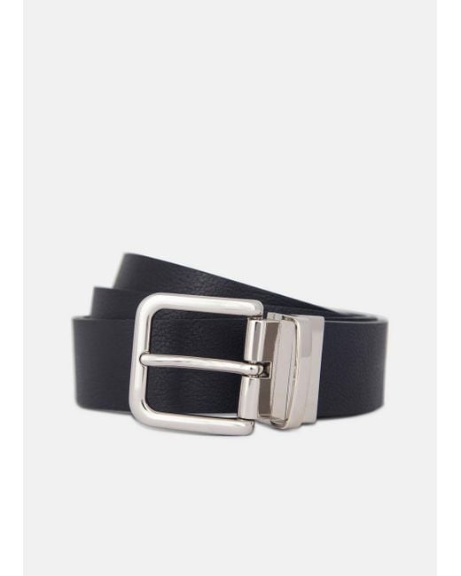 Vince Blue 32Mm Reversible Leather Belt for men