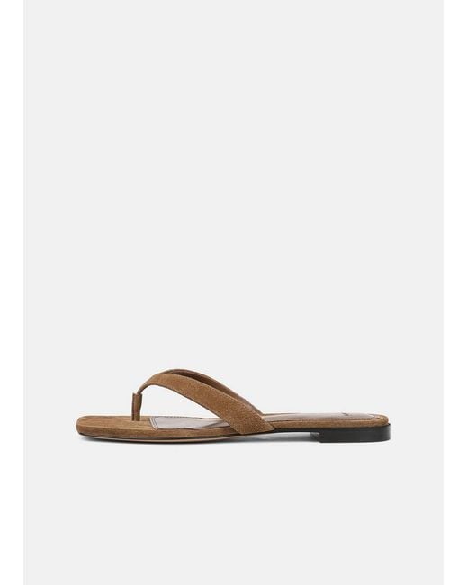 Vince White San Juan Suede Thong Sandal