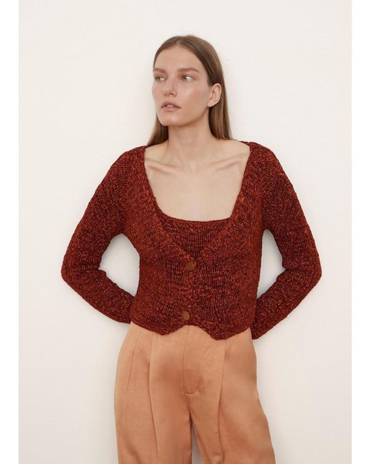Textured Shrunken Cardigan | Lyst
