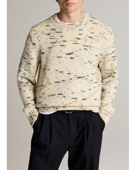 Vince Natural Super Space-Dye Merino Wool Sweater for men