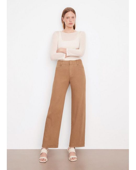 Vince High waist Washed Casual Pant Brown Size 10 in White Lyst UK