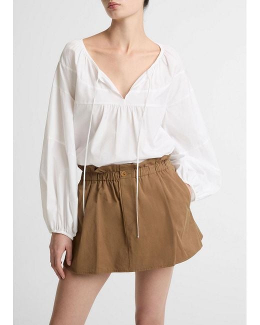 Vince White Cotton Pull-On Skort