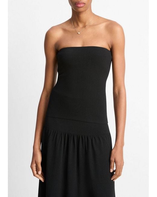 Vince Black Compact Strapless Top