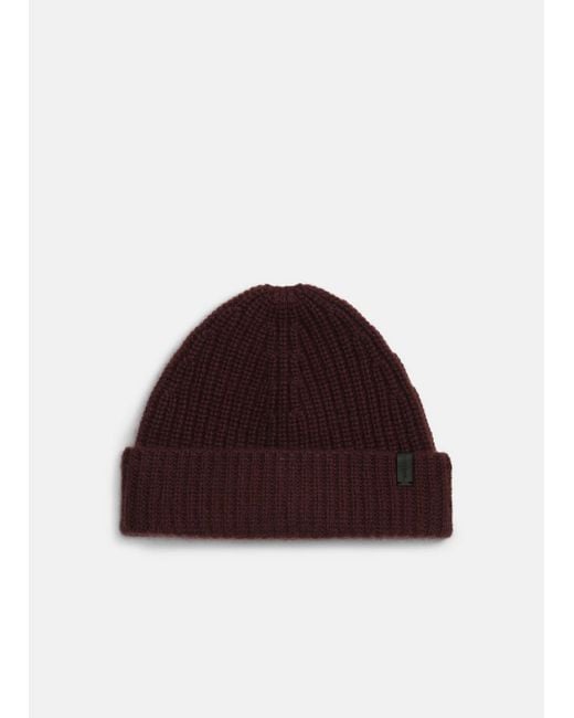 Vince Brown Cashmere Shaker-Stitch Beanie for men