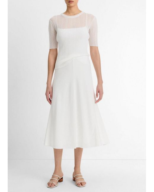 Vince White Bias A-Line Skirt