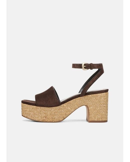 Vince Natural Castella Suede Platform Sandal