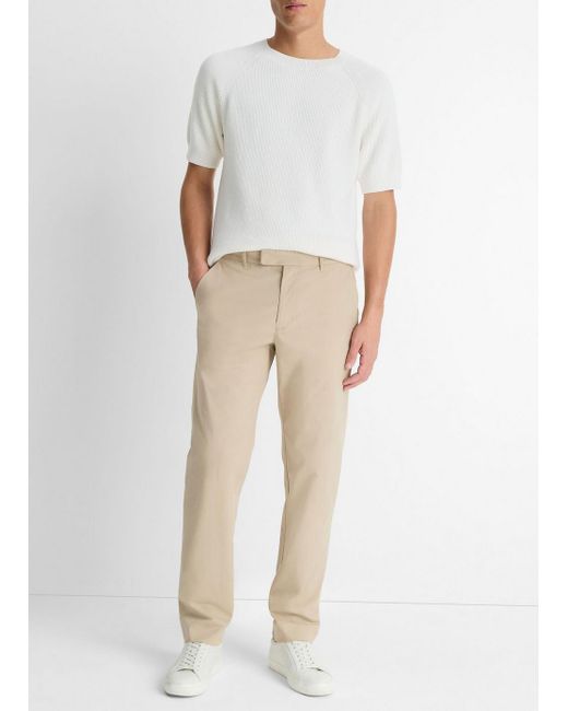 Vince White Italian Cotton Extended-Tab Pant for men