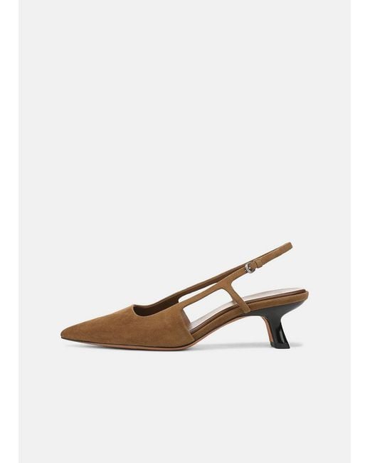 Vince White Bianca Suede Slingback Heel