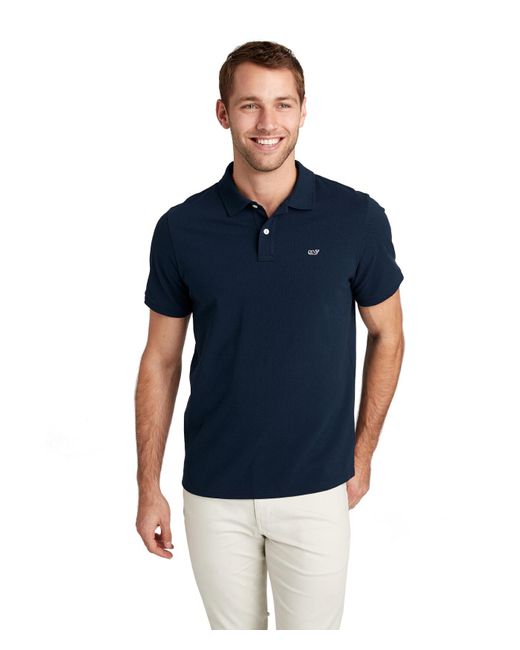Vineyard Vines Cotton Stretch Polo Shirt in Blue for Men Lyst