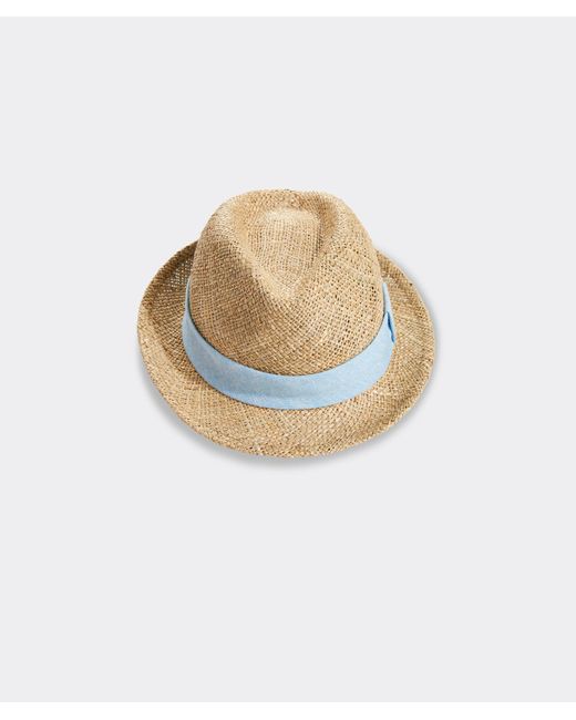 Vineyard Vines Linen Band Straw Fedora 