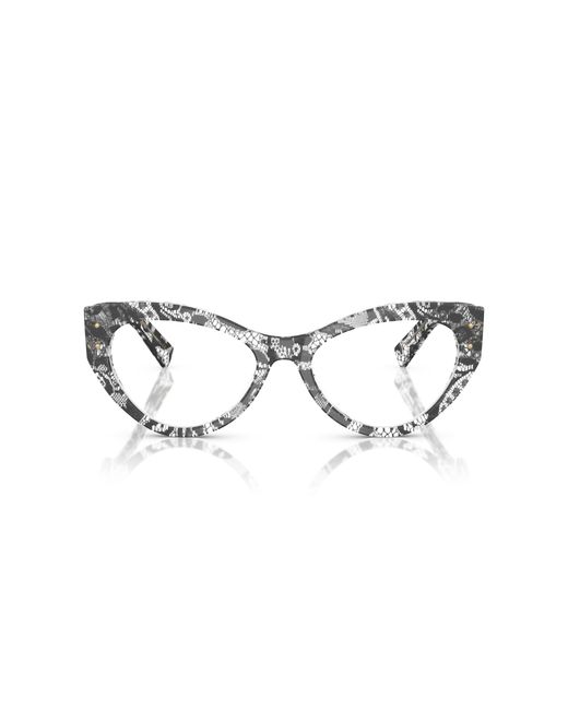 Dolce & Gabbana Black Dg3403 3287 Optical Frames Acetate Transparent Cat Eye Normal