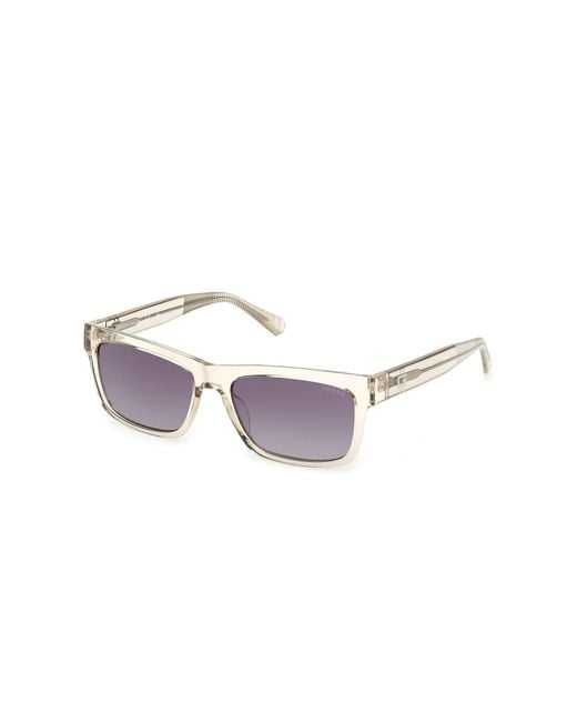 Guess Black Gu00221 57Z Sunglasses Injected Squared Normal for men