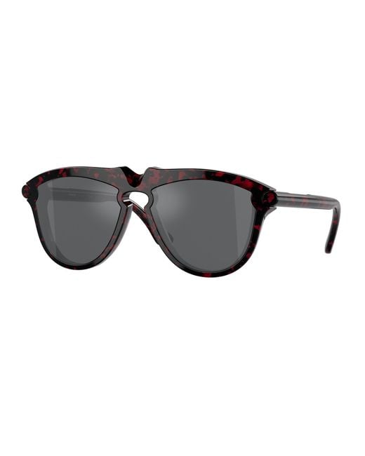 Burberry Black Be4417U 41036G Sunglasses Acetate Pilot Mirrored for men