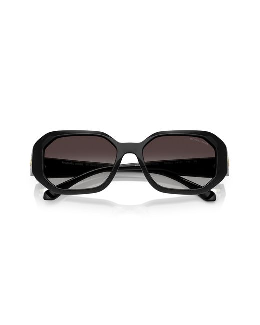 Michael Kors Black Mk2240U Siesta Key 30058G Sunglasses Injected Geometric Normal Shaded