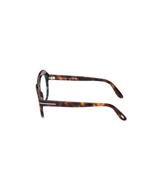 Tom Ford Black Ft6095-B 052 Optical Frames Acetate Round Normal