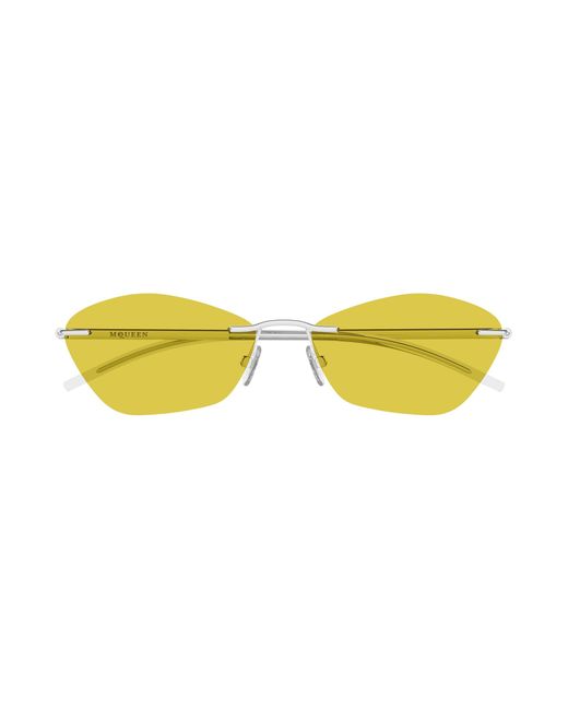 McQueen Black Am0525S 005 Sunglasses Acetate Geometric
