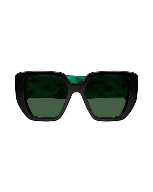 Gucci Green Gg0956S 001 Sunglasses Acetate Squared Normal