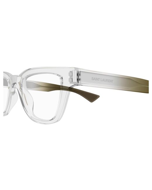 Saint Laurent Black Sl 789 Jacques Opt 004 Optical Frames Acetate Transparent Squared for men