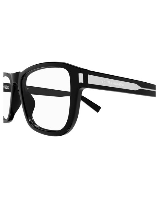 Saint Laurent Black Sl 710 Opt 001 Optical Frames Acetate Transparent Squared for men