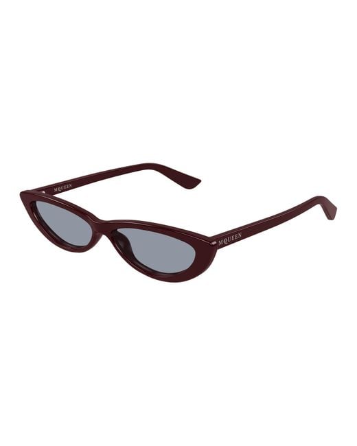 McQueen Black Am0535S 004 Sunglasses Acetate Light Round