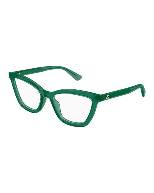 Gucci Green Gg1686O 010 Optical Frames Acetate Transparent Round
