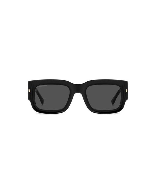 DSquared² Black D2 0089/S 2M2/Ir Sunglasses Plastic Geometric for men
