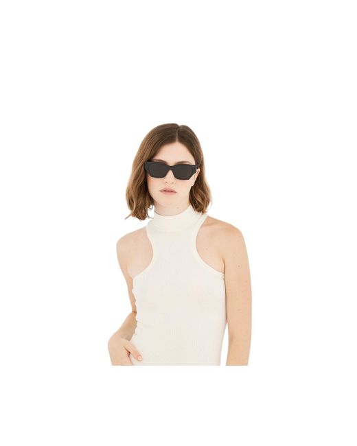 Retrosuperfuture Black Uxs Tono Sunglasses Acetate Cat Eye Normal