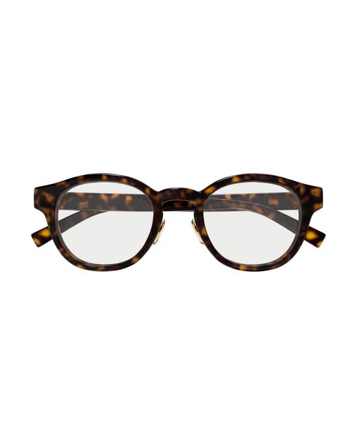 Gucci Black Gg1988Ok 002 Optical Frames Injected Transparent Round for men