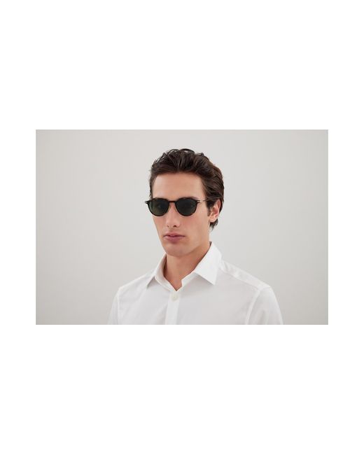 Montblanc Black Mb0355S 002 Sunglasses Injected Round for men