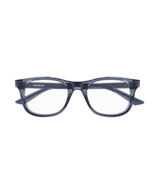 Montblanc Black Mb0385O 010 Optical Frames Acetate Transparent Squared for men