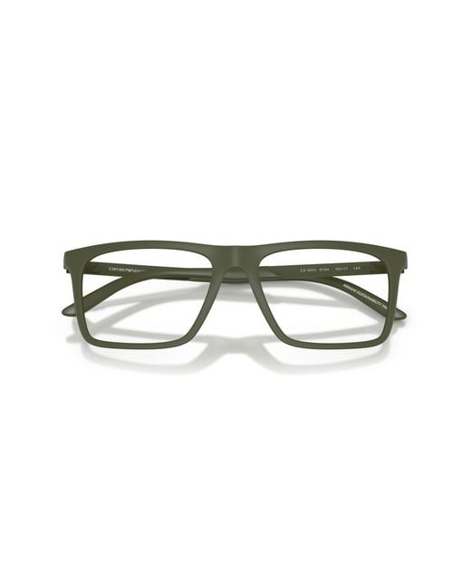 Emporio Armani Black Ea3253 6184 Optical Frames Injected Squared Normal for men