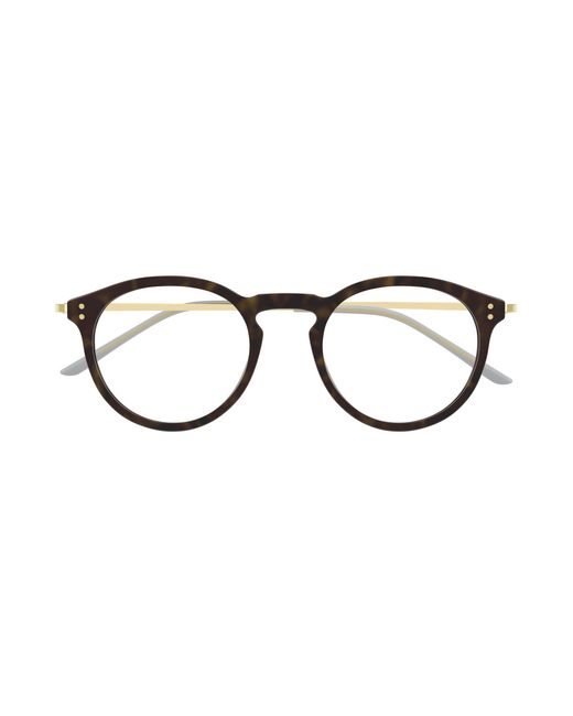 Gucci Black Gg1710O 002 Optical Frames Acetate Transparent Round for men