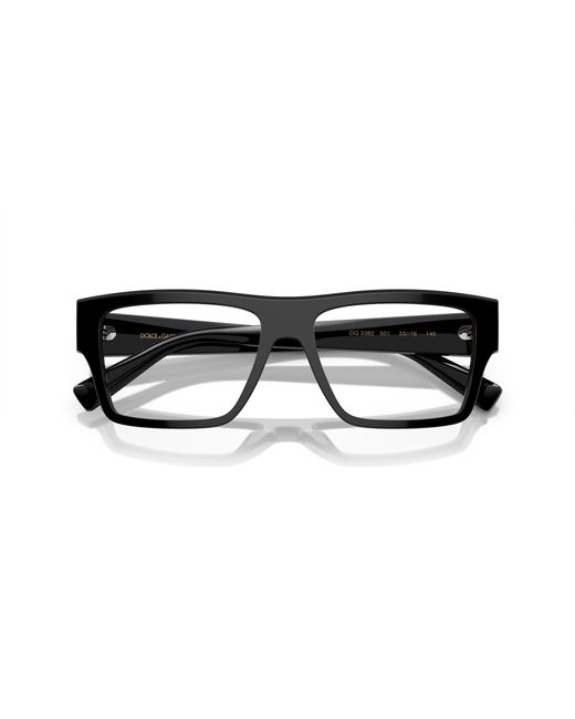 Dolce & Gabbana Black Dg3382 501 Optical Frames Acetate Transparent Squared Normal for men