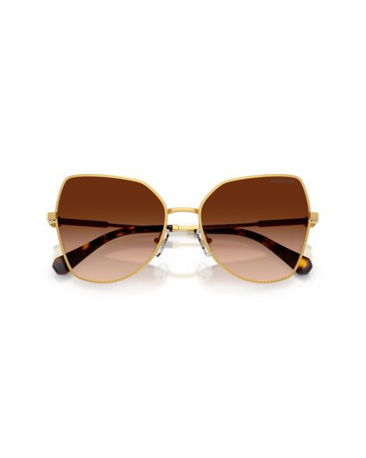 Swarovski Black Sk7037 400774 Sunglasses Metal Butterfly Normal Nuanced